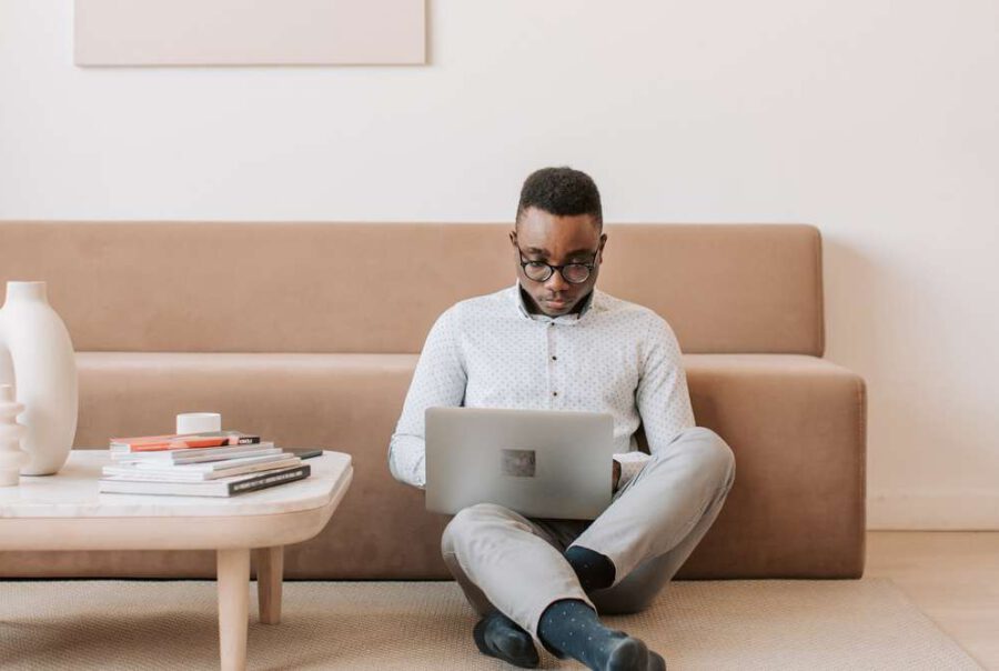 Man working from home