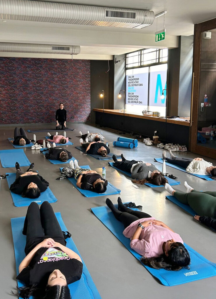 Team-building yoga session in London